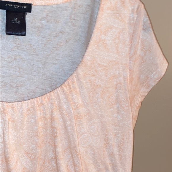 Ann Taylor cap sleeve printed top - Picture 4 of 9
